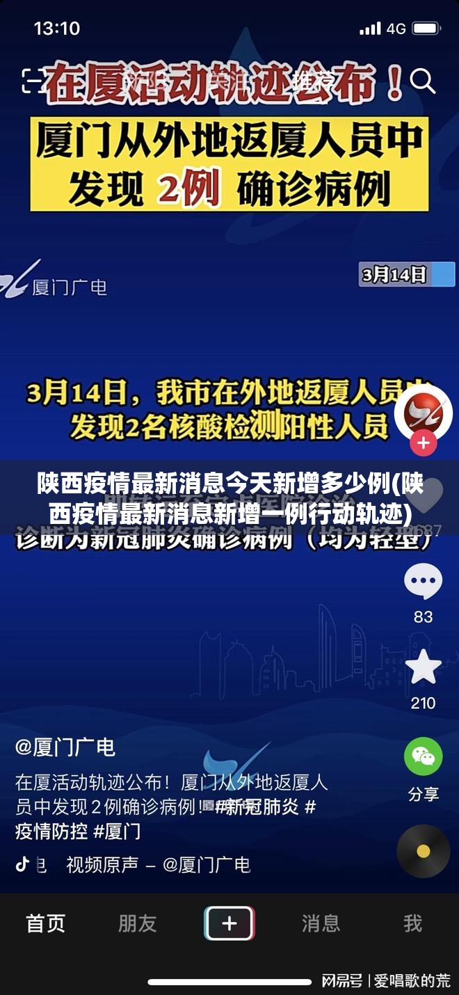 陕西疫情最新消息今天新增多少例(陕西疫情最新消息新增一例行动轨迹) 陕西疫情最新消息今天新增多少例(陕西疫情最新消息新增一例行动轨迹)