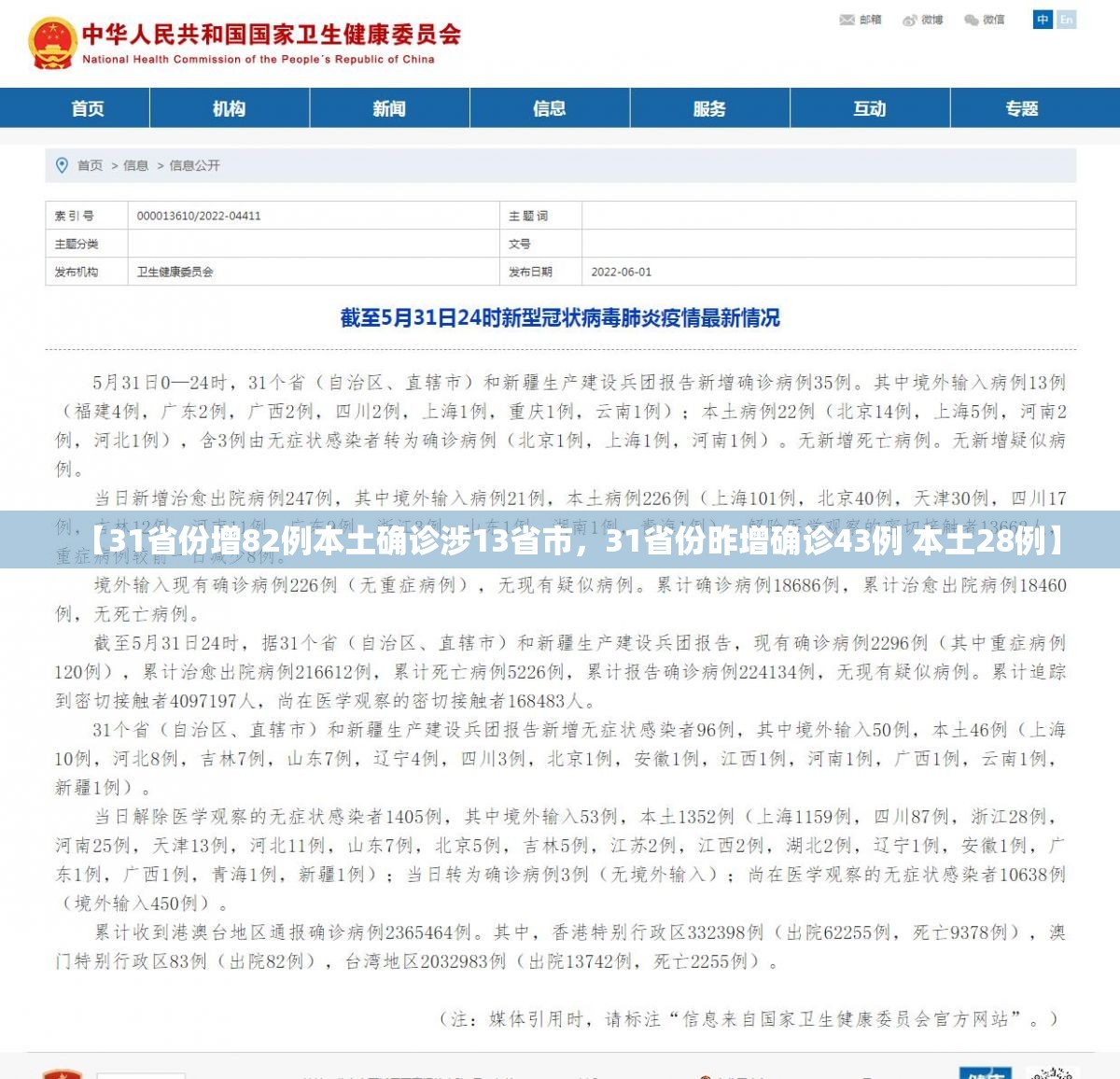 【31省份增82例本土确诊涉13省市,31省份昨增确诊43例 本土28例】 【31省份增82例本土确诊涉13省市,31省份昨增确诊43例 本土28例】