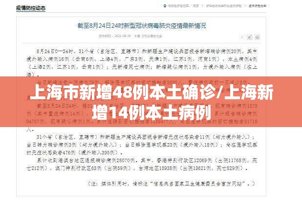 上海市新增48例本土确诊/上海新增14例本土病例