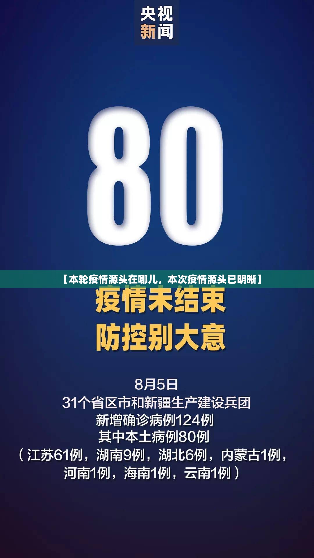 【本轮疫情源头在哪儿,本次疫情源头已明晰】 【本轮疫情源头在哪儿,本次疫情源头已明晰】