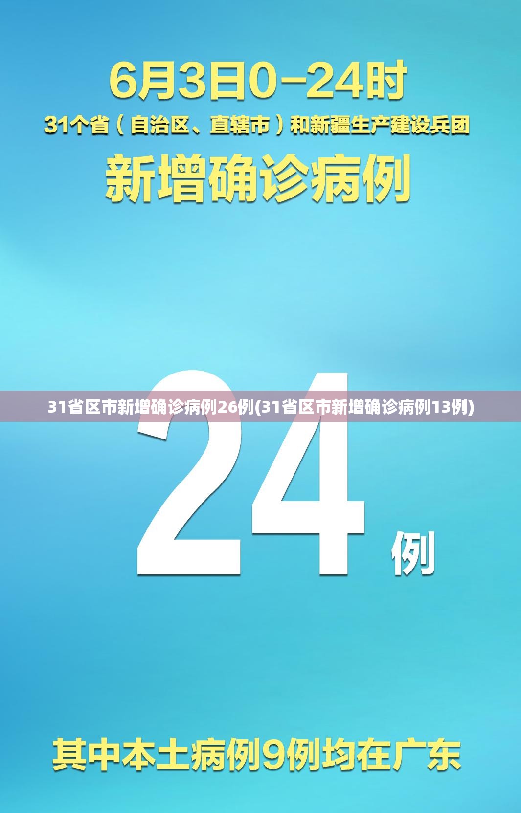31省区市新增确诊病例26例(31省区市新增确诊病例13例) 31省区市新增确诊病例26例(31省区市新增确诊病例13例)