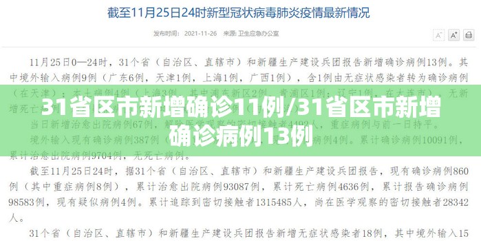31省区市新增确诊11例/31省区市新增确诊病例13例
