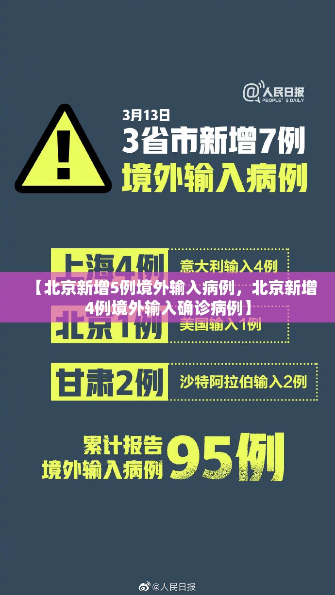 【北京新增5例境外输入病例，北京新增4例境外输入确诊病例】