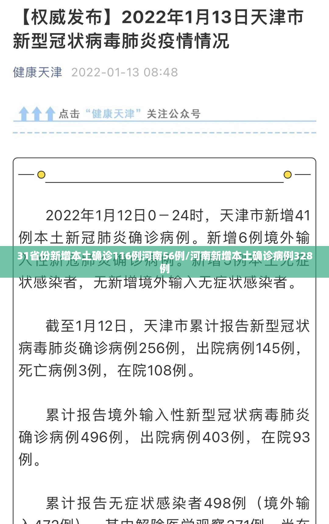 31省份新增本土确诊116例河南56例/河南新增本土确诊病例328例 31省份新增本土确诊116例河南56例/河南新增本土确诊病例328例