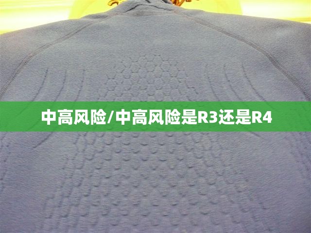 中高风险/中高风险是R3还是R4