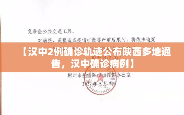 【汉中2例确诊轨迹公布陕西多地通告，汉中确诊病例】