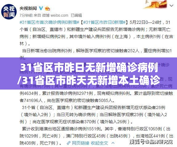 31省区市昨日无新增确诊病例/31省区市昨天无新增本土确诊