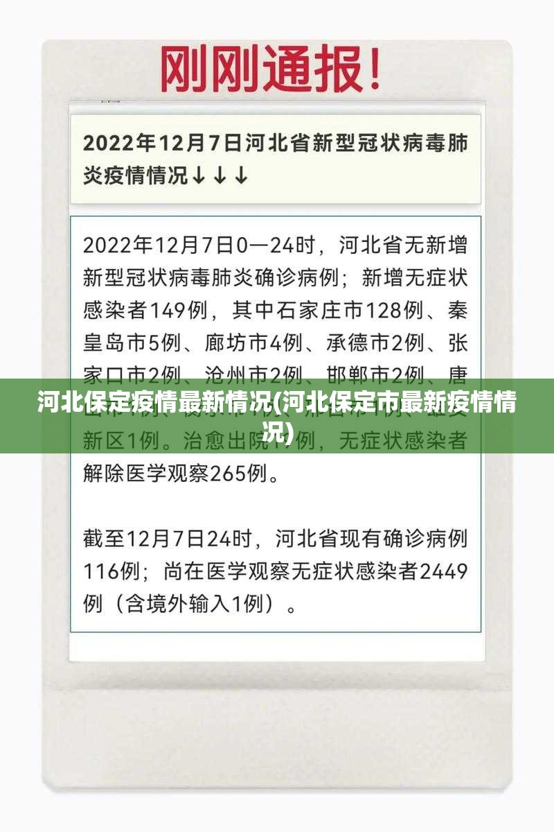 河北保定疫情最新情况(河北保定市最新疫情情况)