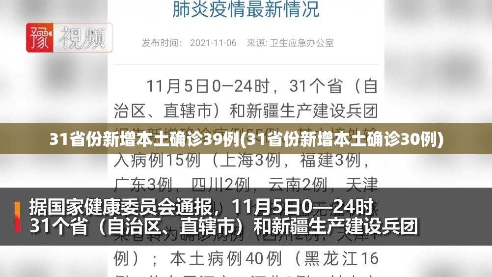 31省份新增本土确诊39例(31省份新增本土确诊30例)