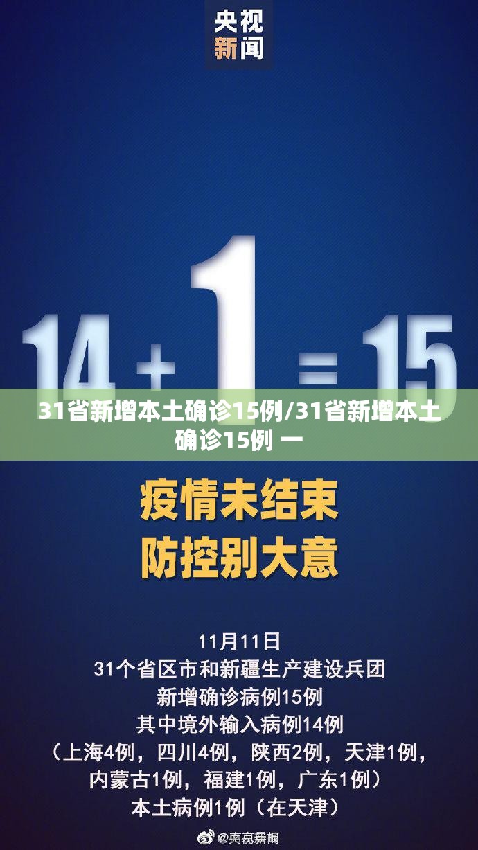 31省新增本土确诊15例/31省新增本土确诊15例 一