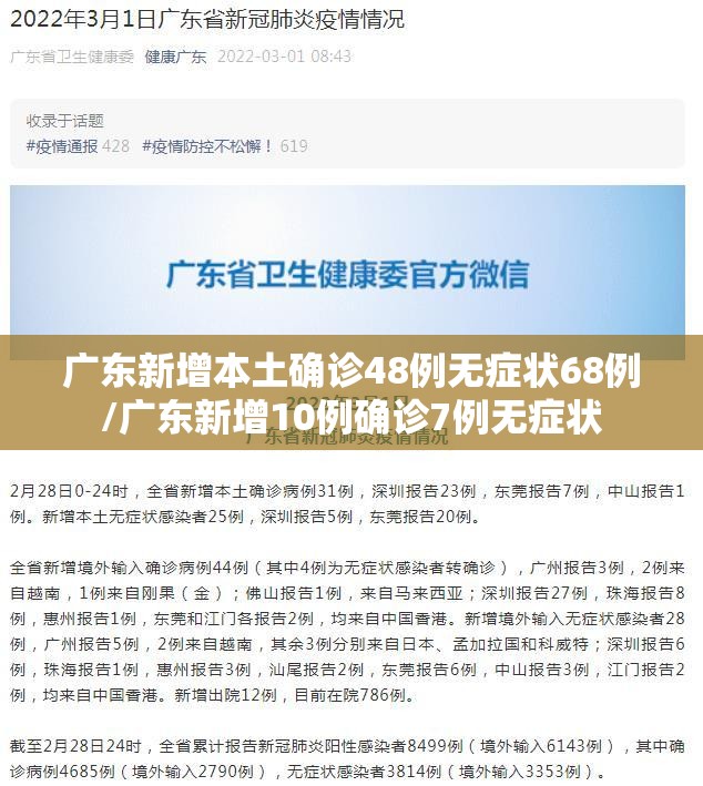 广东新增本土确诊48例无症状68例/广东新增10例确诊7例无症状