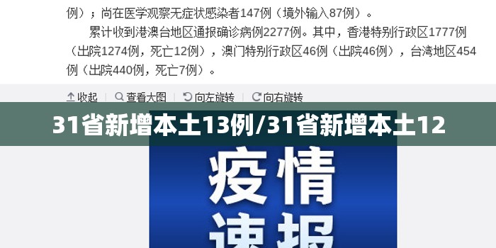 31省新增本土13例/31省新增本土12 31省新增本土13例/31省新增本土12