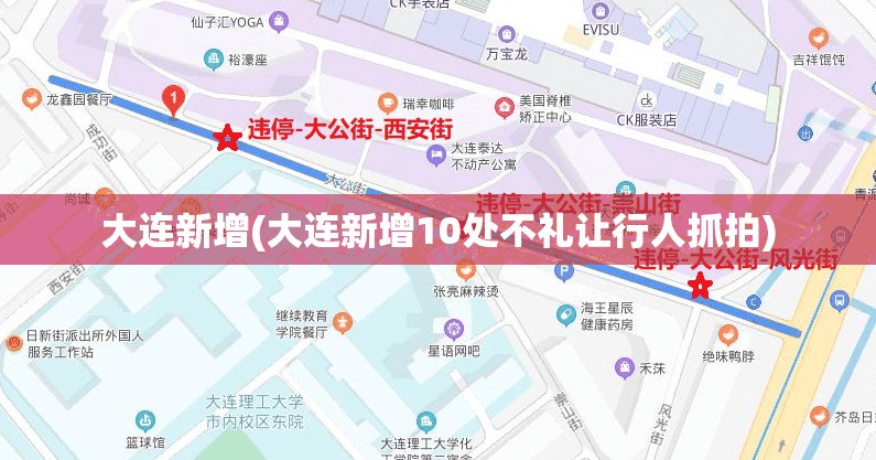 大连新增(大连新增10处不礼让行人抓拍)