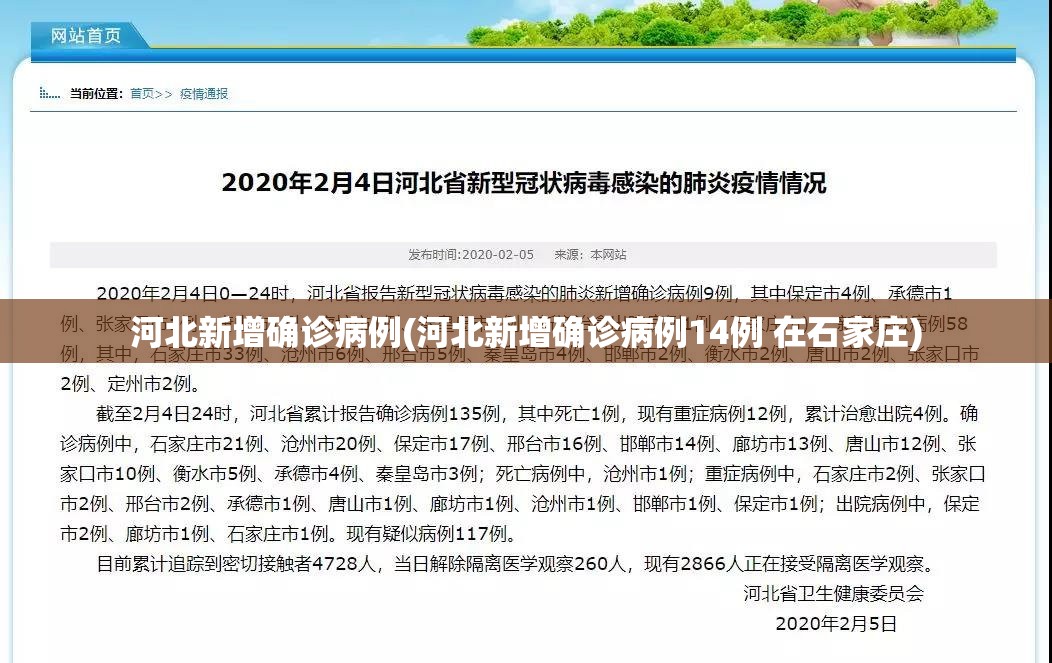 河北新增确诊病例(河北新增确诊病例14例 在石家庄) 河北新增确诊病例(河北新增确诊病例14例 在石家庄)