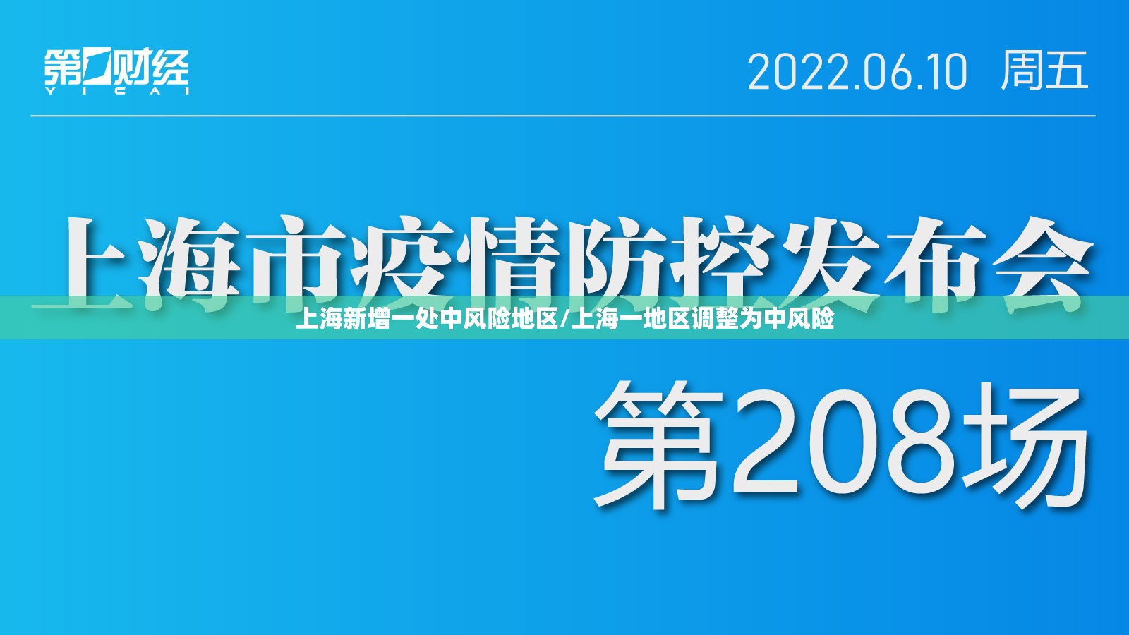 上海新增一处中风险地区/上海一地区调整为中风险
