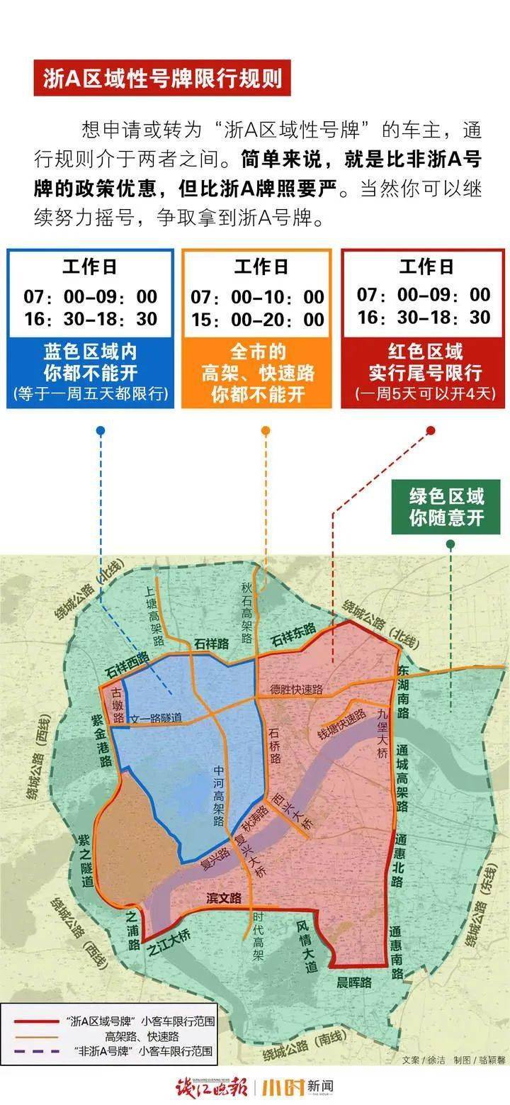 杭州限行区域/杭州限行区域和范围
