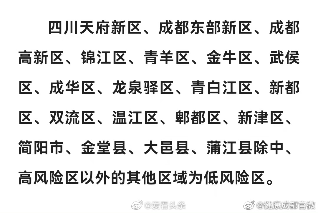 成都中风险地区/成都中风险地区清零