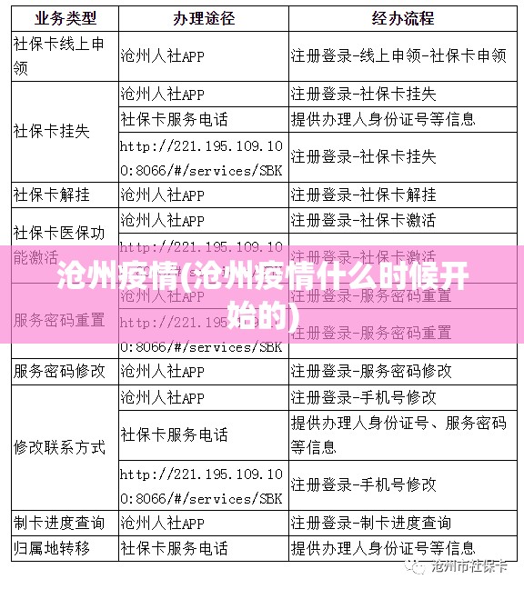 沧州疫情(沧州疫情什么时候开始的)