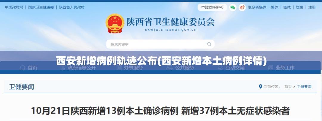 西安新增病例轨迹公布(西安新增本土病例详情)