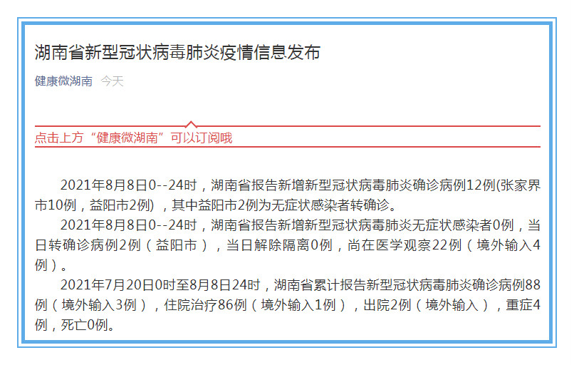 【湖南新增本土确诊病例12例，湖南新增确诊病例4例】
