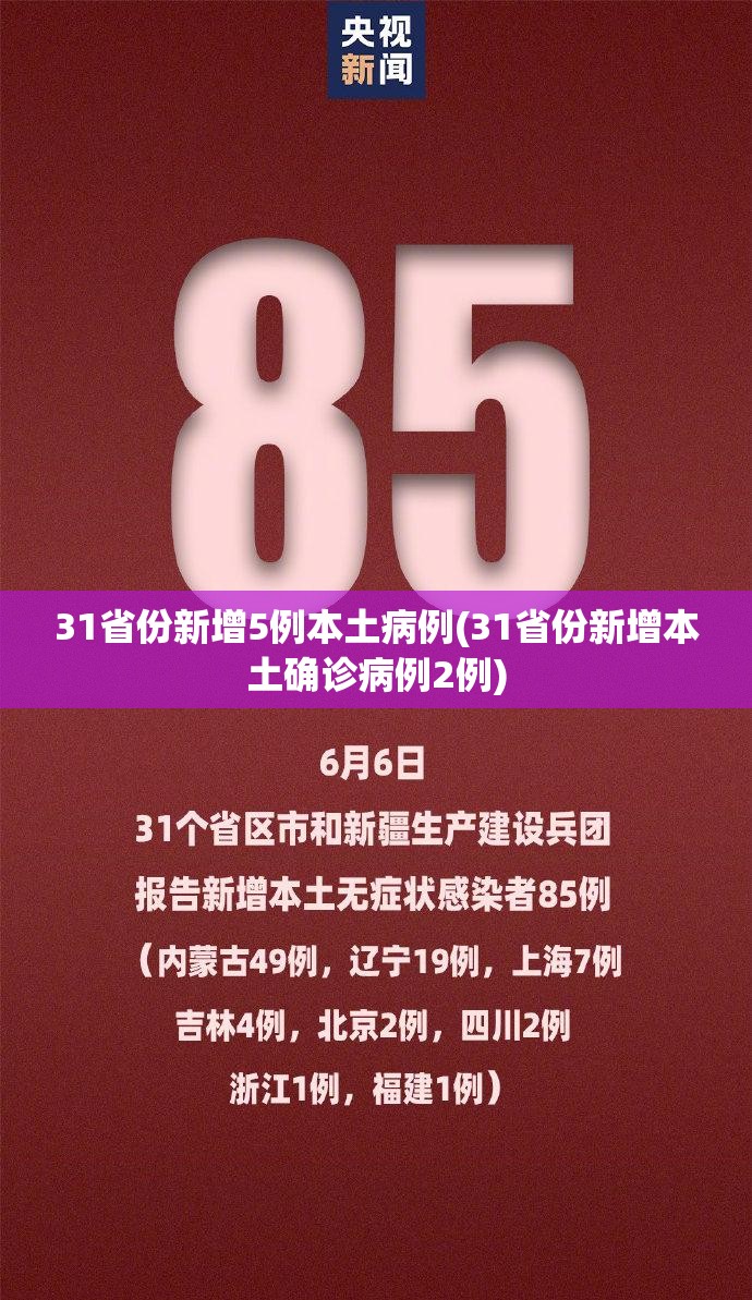 31省份新增5例本土病例(31省份新增本土确诊病例2例) 31省份新增5例本土病例(31省份新增本土确诊病例2例)