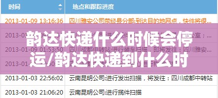 韵达快递什么时候会停运/韵达快递到什么时候停 韵达快递什么时候会停运/韵达快递到什么时候停