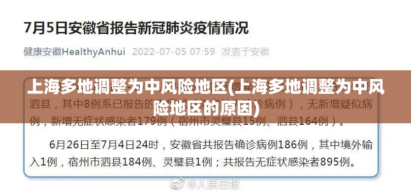 上海多地调整为中风险地区(上海多地调整为中风险地区的原因) 上海多地调整为中风险地区(上海多地调整为中风险地区的原因)