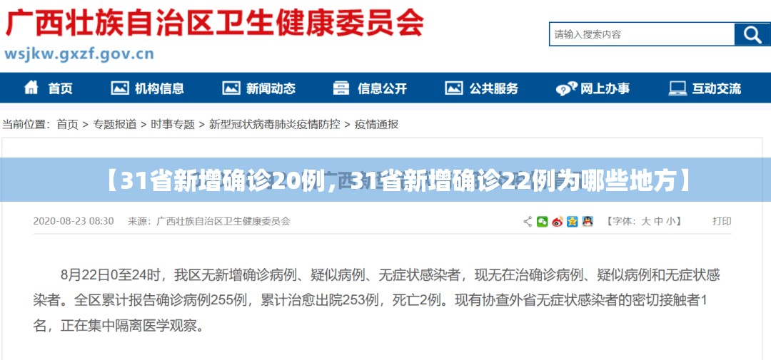 【31省新增确诊20例,31省新增确诊22例为哪些地方】 【31省新增确诊20例,31省新增确诊22例为哪些地方】