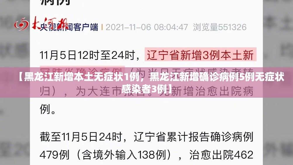 【黑龙江新增本土无症状1例,黑龙江新增确诊病例5例无症状感染者3例】 【黑龙江新增本土无症状1例,黑龙江新增确诊病例5例无症状感染者3例】