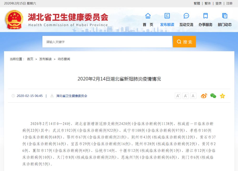 湖北新增病例(湖北新增病例2420例) 湖北新增病例(湖北新增病例2420例)