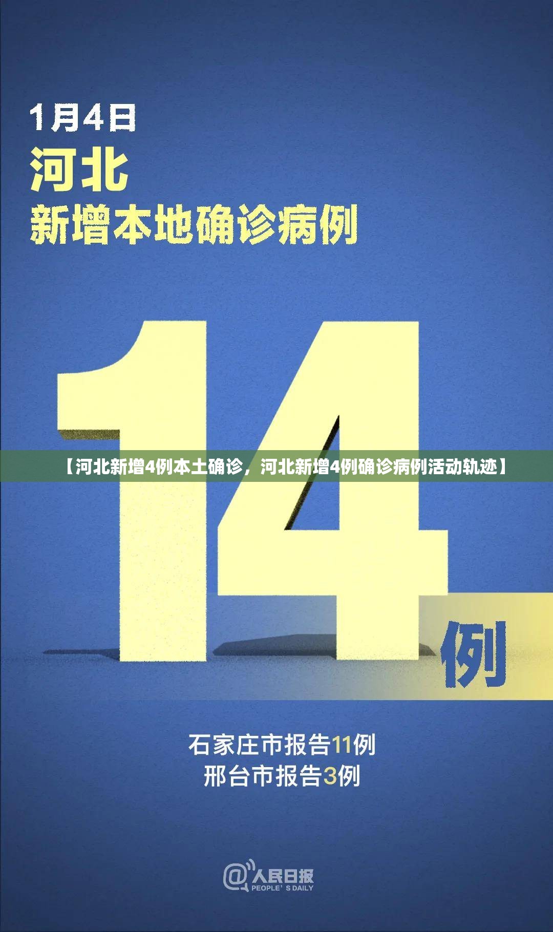 【河北新增4例本土确诊，河北新增4例确诊病例活动轨迹】