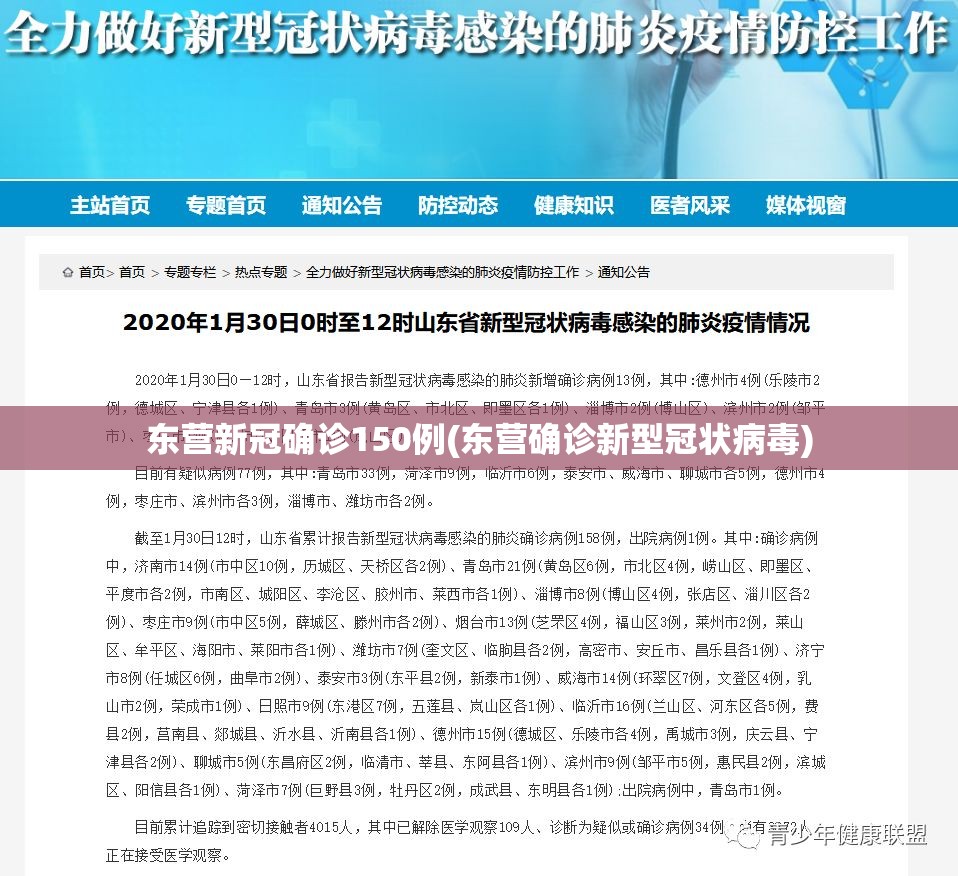 东营新冠确诊150例(东营确诊新型冠状病毒)