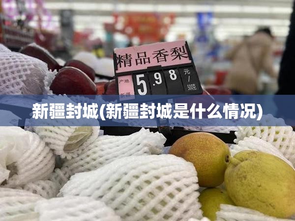 新疆封城(新疆封城是什么情况) 新疆封城(新疆封城是什么情况)