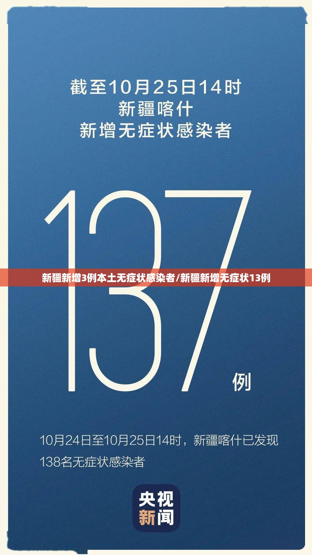 新疆新增3例本土无症状感染者/新疆新增无症状13例