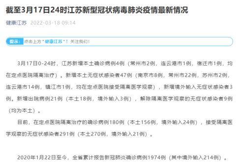 【江苏新增本土确诊20例无症状27例，江苏新增本土确诊20例轨迹】