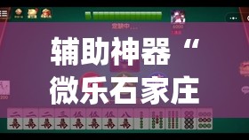 辅助神器“微乐石家庄麻将推倒胡万能开挂”(曝光透视必备猫腻)