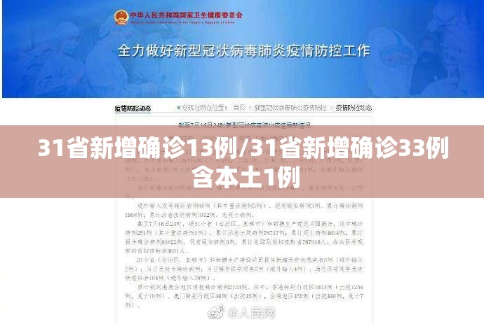 31省新增确诊13例/31省新增确诊33例 含本土1例