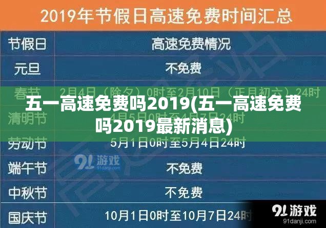 五一高速免费吗2019(五一高速免费吗2019最新消息) 五一高速免费吗2019(五一高速免费吗2019最新消息)