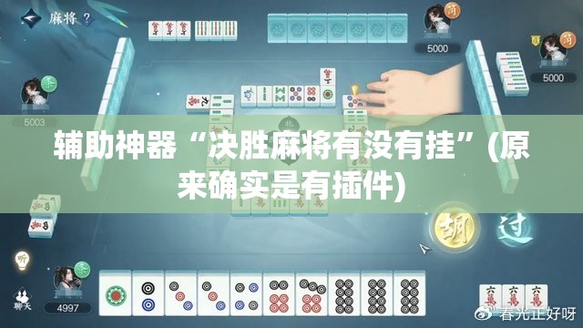 辅助神器“决胜麻将有没有挂”(原来确实是有插件)
