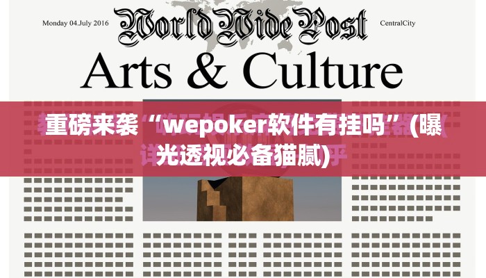 重磅来袭“wepoker软件有挂吗”(曝光透视必备猫腻)
