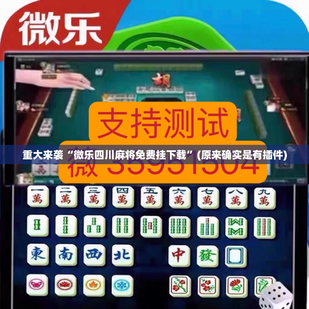 重大来袭“微乐四川麻将免费挂下载”(原来确实是有插件)