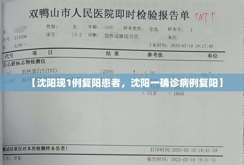 【沈阳现1例复阳患者，沈阳一确诊病例复阳】