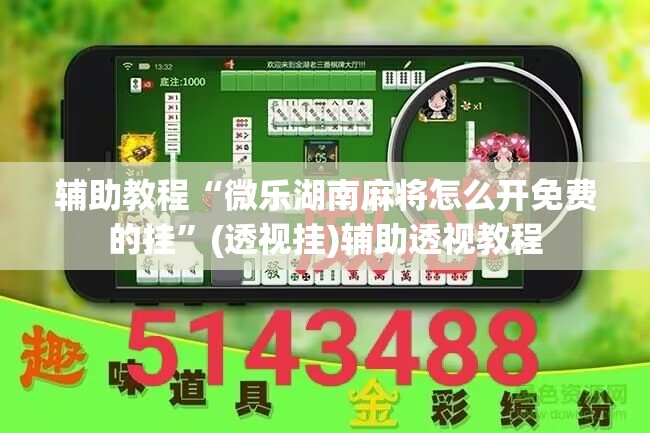 辅助教程“微乐湖南麻将怎么开免费的挂”(透视挂)辅助透视教程