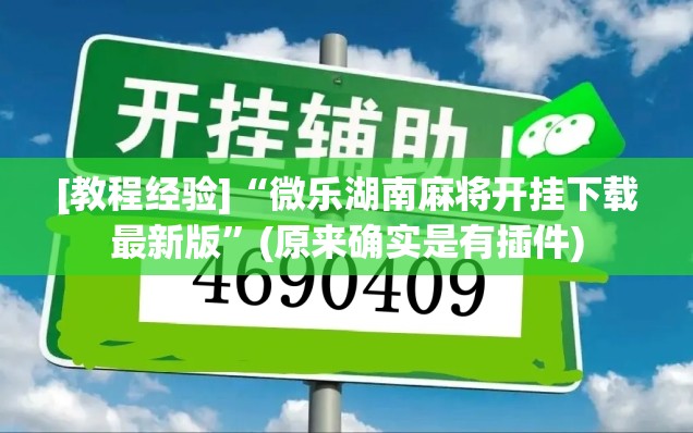 [教程经验]“微乐湖南麻将开挂下载最新版”(原来确实是有插件)