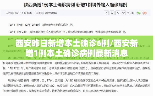 西安昨日新增本土确诊6例/西安新增1例本土确诊病例最新消息