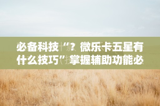 必备科技“？微乐卡五星有什么技巧”掌握辅助功能必胜规则