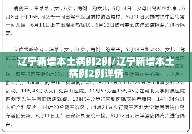 辽宁新增本土病例2例/辽宁新增本土病例2例详情