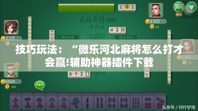 技巧玩法：“微乐河北麻将怎么打才会赢!辅助神器插件下载