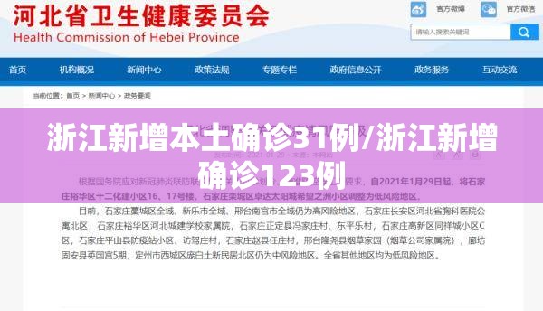 浙江新增本土确诊31例/浙江新增确诊123例