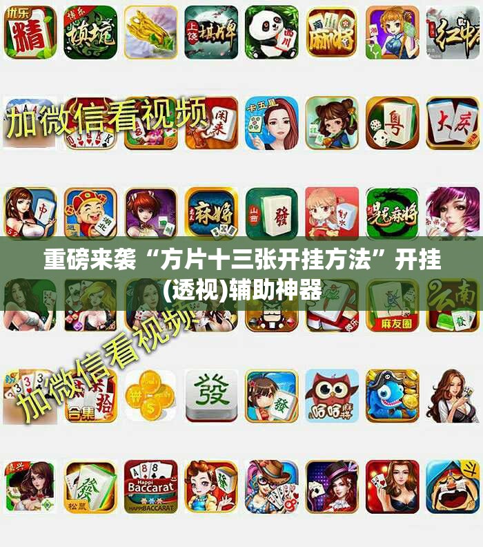 重磅来袭“方片十三张开挂方法”开挂(透视)辅助神器